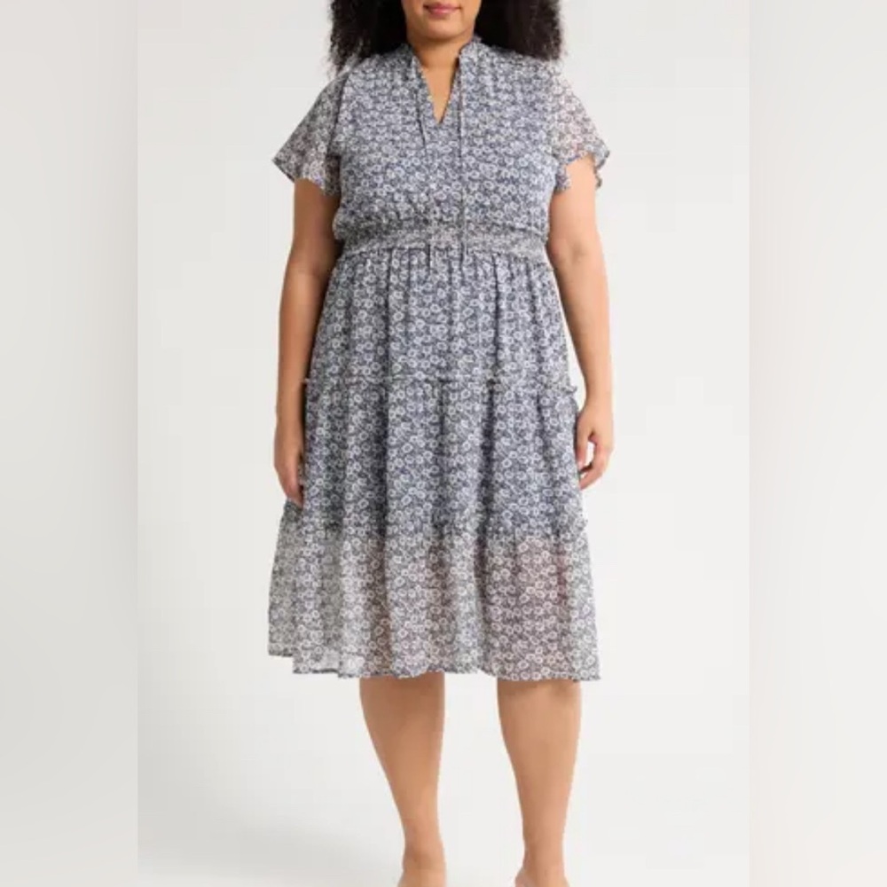 NWT Melrose and Market Tiered Midi Dress